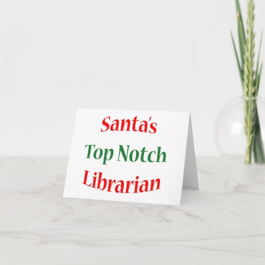 De Hoogste Inkeping van de bibliothecaris Feestdagen Kaart (Voorkant)