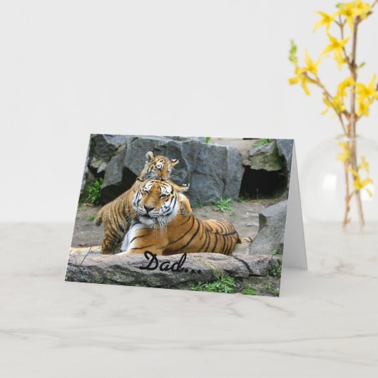 De Hoogste Tijger van vaderdag Kaart (Gele Bloem)