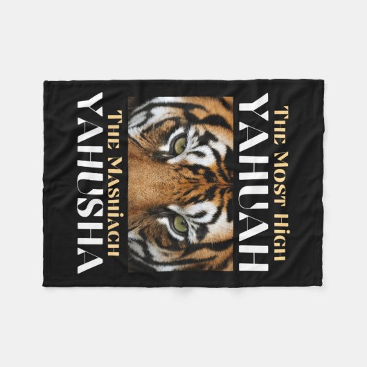 De hoogste Yahuah en de Mashiach Yahusha Fleece Deken (Voorkant (Horizontaal))
