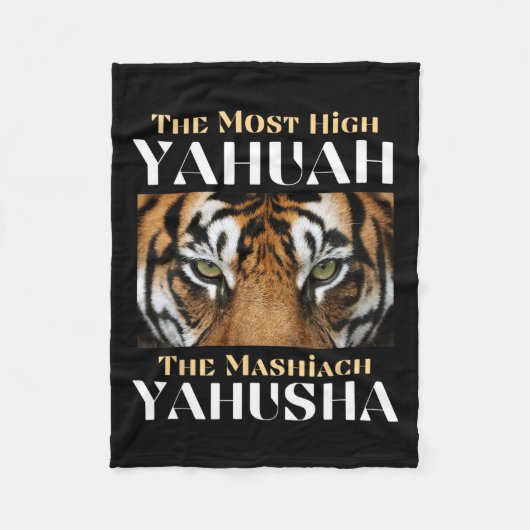 De hoogste Yahuah en de Mashiach Yahusha Fleece Deken (Voorkant)