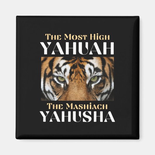 De hoogste Yahuah en de Mashiach Yahusha Magneet (Voorkant)