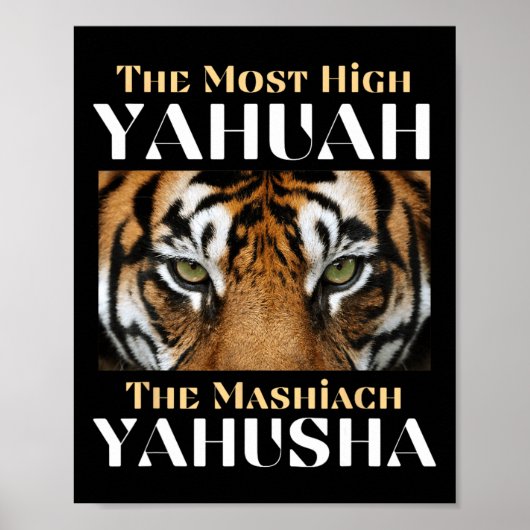 De hoogste Yahuah en de Mashiach Yahusha Poster (Voorkant)