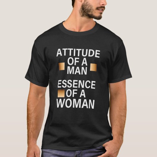 De hoogte van een Man van de essentie van een dame T-shirt (Voorkant)