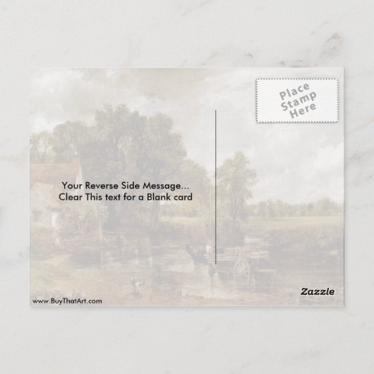 De hooi van John Constable Briefkaart (Achterkant)