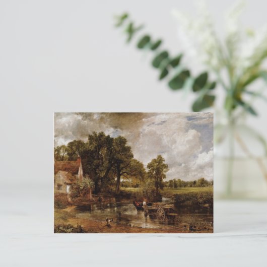 De hooi wordt door stabiele sint (beste kwaliteit) briefkaart (Staand voorkant)