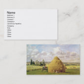 De hooiberg, Pontoise, 1873 Visitekaartje (Voorkant / Achterkant)