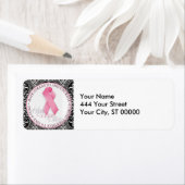 de hoop houden op roze borstkanker in roze ribben etiket (Insitu)