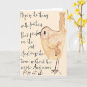 De hoop is het Ding met Veren Kaart (Gele Bloem)