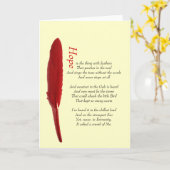 De hoop is het ding met veren motivatie kaart (Gele Bloem)