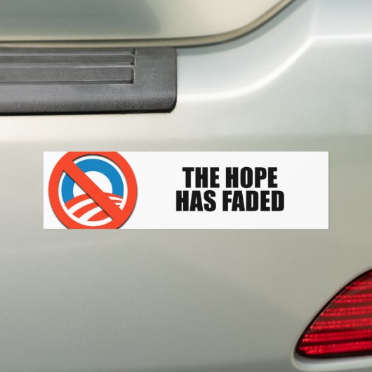 De hoop is verdwenen bumpersticker (Op auto)