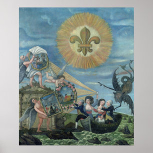 De hoop op geluk toegewijd aan de natie poster