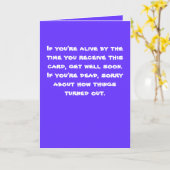 De hoop u is niet dood kaart (Gele Bloem)