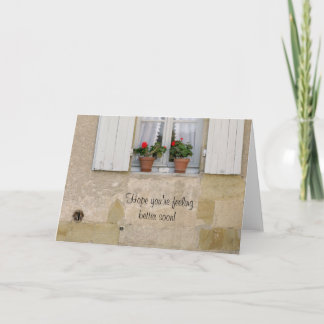 De hoop u voelt beter spoedig! kaart