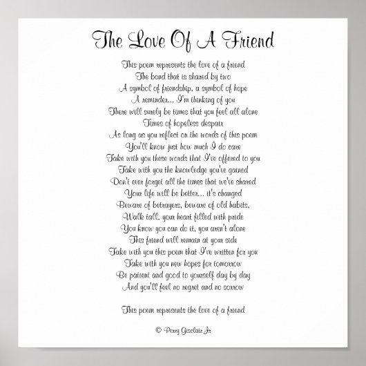 DE HOOP VAN EEN VRIEND POSTER (Voorkant)