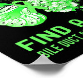 De hoop vindt een genezing van galwegkanker bewust poster (Hoek)