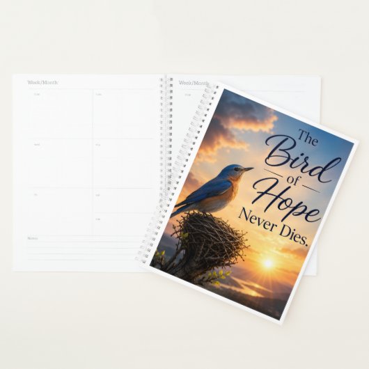 De hoopvolle vogel sterft nooit planner (Display)