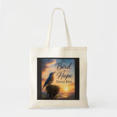 De hoopvolle vogel sterft nooit tote bag (Voorkant)
