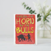 De Hoorn bij de Bulls pakken Briefkaart (Staand voorkant)