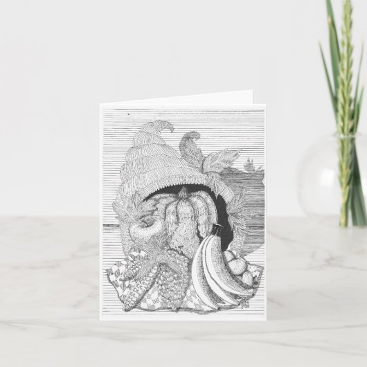 De Hoorn des overvloeds van de oogst Feestdagen Kaart (Voorkant)