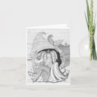 De Hoorn des overvloeds van de oogst Feestdagen Kaart