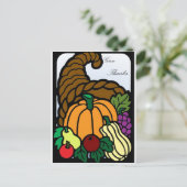 De Hoorn des overvloeds van de Thanksgiving Feestdagenkaart (Staand voorkant)