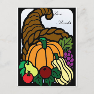 De Hoorn des overvloeds van de Thanksgiving Feestdagenkaart