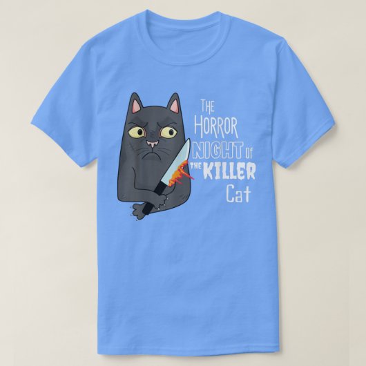 DE HOORNACHT VAN DE KILLER CAT ARTHALLOEEN FU T-SHIRT (Design voorkant)