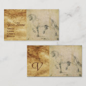 DE HOORZITTING OP HET ANTIEK PARCHMENTMonogram Visitekaartje (Voorkant / Achterkant)