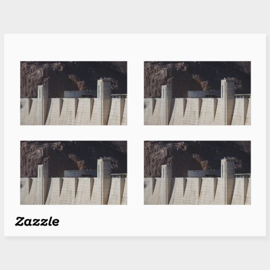 De Hoover-dam Rechthoekige Sticker (Vel)