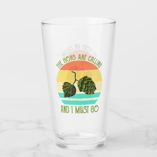 De hop roept en ik moet naar Craft Beer. Glas (Achterkant)