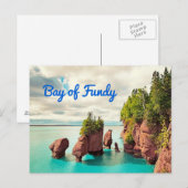 De Hopewell Rocks Bay van Fundy Canada gestileerd Briefkaart (Voorkant / Achterkant)