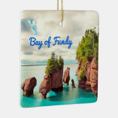 De Hopewell Rocks Bay van Fundy Canada gestileerd Keramisch Ornament (Rechts)