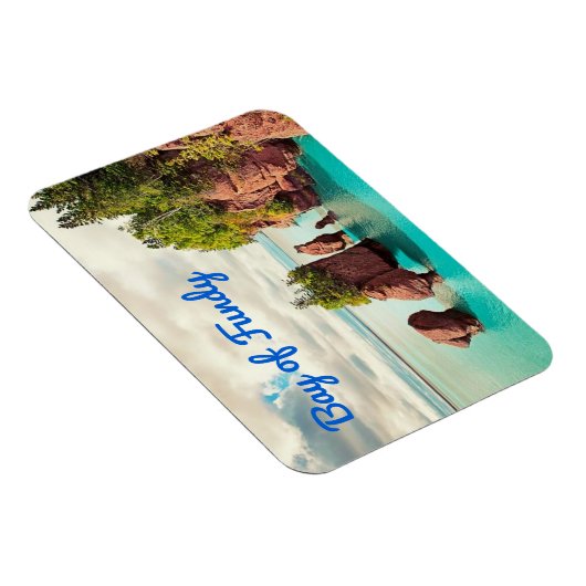 De Hopewell Rocks Bay van Fundy Canada gestileerd Magneet (Rechterzijde)