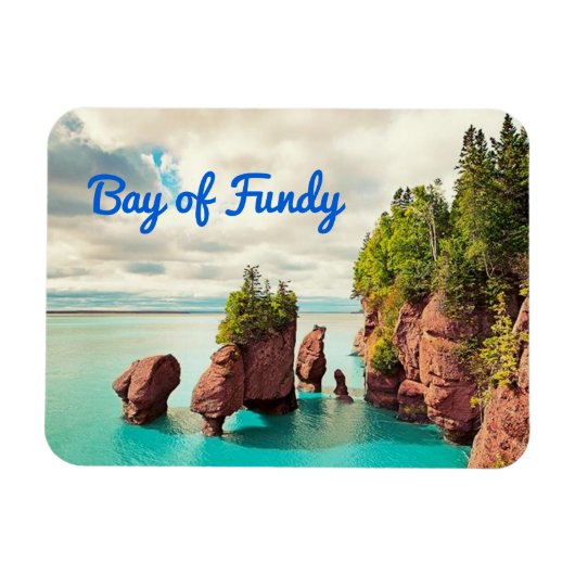 De Hopewell Rocks Bay van Fundy Canada gestileerd Magneet (Horizontaal)