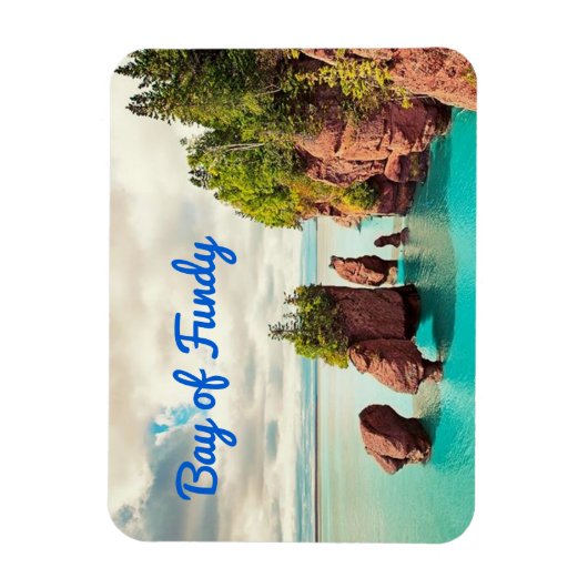 De Hopewell Rocks Bay van Fundy Canada gestileerd Magneet (Verticaal)