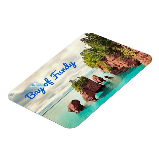 De Hopewell Rocks Bay van Fundy Canada gestileerd Magneet (Linkerzijde)