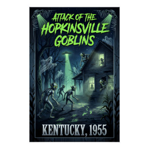 de Hopkinsville Goblins Kentucky 1955 UFO Cryptid Perfect Poster
