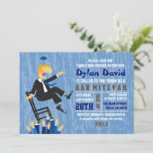 De Hora Chair Dance Bar Bat Mitswa Uitnodiging (Staand voorkant)