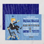 De Hora Chair Dance Bar Bat Mitswa Uitnodiging (Voorkant / Achterkant)