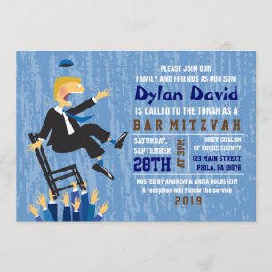 De Hora Chair Dance Bar Bat Mitswa Uitnodiging