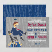 De Hora Chair Dance Bar Bat Mitswa Uitnodiging (Voorkant / Achterkant)