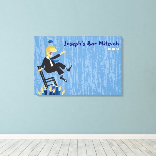 De Hora Chair Dance Bar Mitzvah Inlogbord Canvas Afdruk (Insitu (Houten vloer))