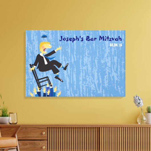 De Hora Chair Dance Bar Mitzvah Inlogbord Canvas Afdruk (Insitu (Woonkamer))