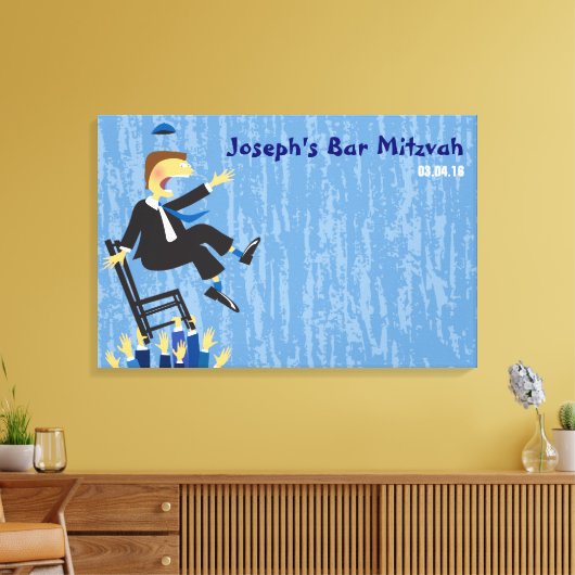 De Hora Chair Dance Bar Mitzvah Inlogbord Canvas Afdruk (Insitu (Woonkamer))