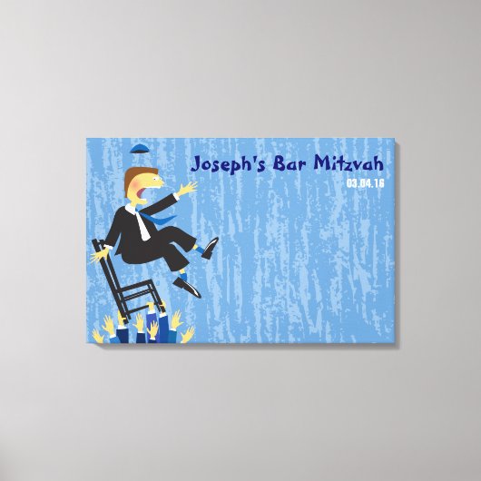 De Hora Chair Dance Bar Mitzvah Inlogbord Canvas Afdruk (Voorkant)