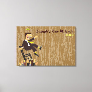 De Hora Chair Dance Bar Mitzvah Inlogbord Canvas Afdruk