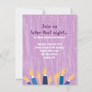 De Hora-stoel Dance Bar Bat Mitzvah Party Card Kaart