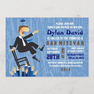 De Hora Stoel Dans Bar Mitzvah Uitnodiging