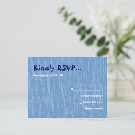 De Hora-stoelenbat Mitzvah Reply Card RSVP Kaartje (Staand voorkant)