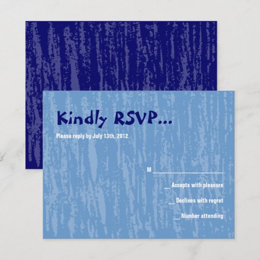 De Hora-stoelenbat Mitzvah Reply Card RSVP Kaartje (Voorkant / Achterkant)